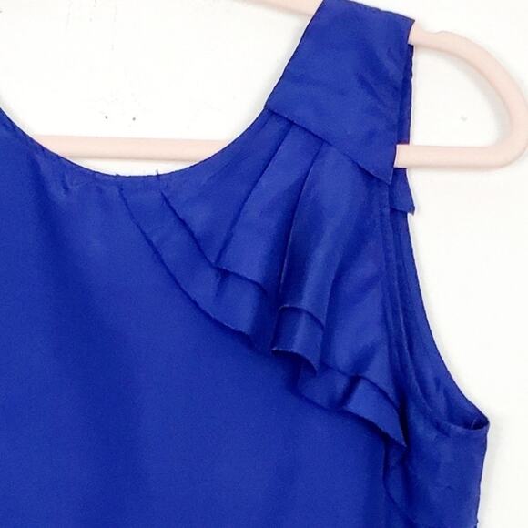 Anthropologie Edme & Esyllte Blue Silk Blouse - Picture 4 of 9